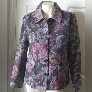 Vintage Tapestry Floral Blazer